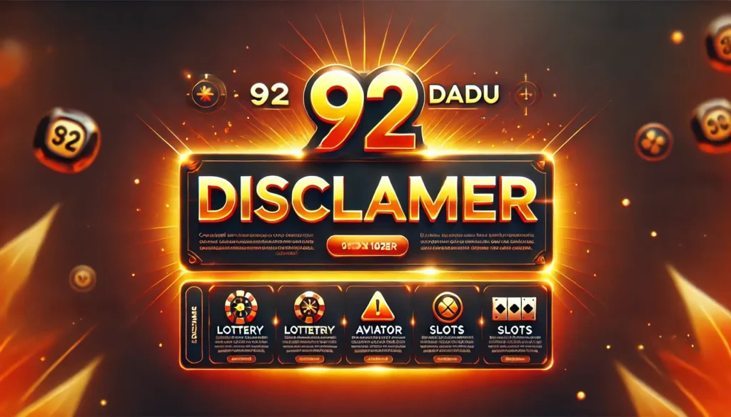 92 dadu game disclaimer